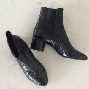 ISABEL MARANT - CRINKLE SHINY LEATHER BOOTIES